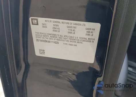 2010 Chevrolet Impala Ls from USA, damaged, VIN 2G1WA5EK4A1114225